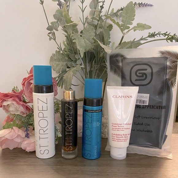 St Tropez Ultimate Tanning Kit (includes Clarins and high quality tanning mitt) - Picture 1 of 16